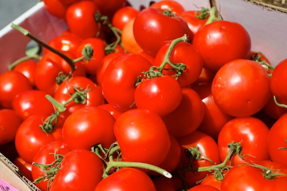 These hydroponic tomatoes are $4.50 a pound. Photo: U-Jin Lee.