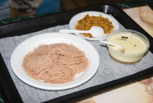 Traditional dish "idiappam," also known as "string hoppers" are a popular weekend stable at New Asha. 
