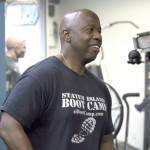 Tony "Books" Avilez leads a 6 a.m. boot camp class at Staten Island's "The Body House" boutique gym.
