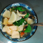 Traditional Tibetan thenthuk soup. Photo: Alexandra Torrealba.