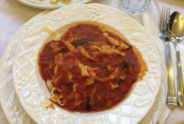 A plate of homemade pasta. Photo: Jenna Dagenhart.