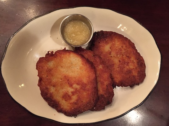 Potato pancakes with apple sauce. Photo: Brittany Robins