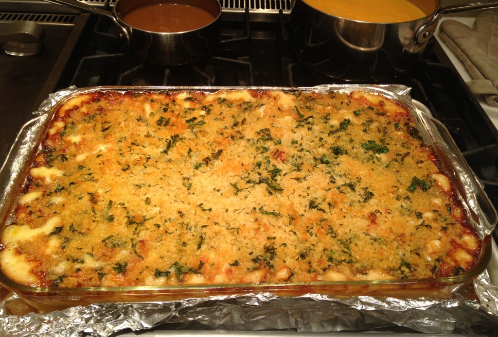 My truffle mac and cheese that I made for my family's Thanksgiving dinner. Photo: Jordan Muto.