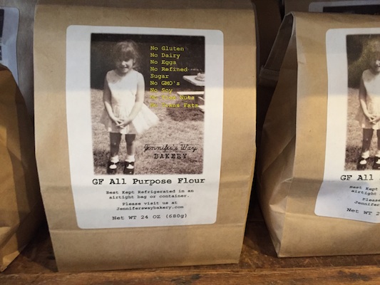 Certified gluten-free flour served at a local bakery in the East Village. Photo: Brittany Robins.