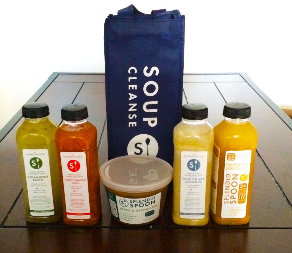 One day's worth of cleanse soups from Splendid Spoon. Photo: Gema Flores.