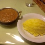 Chicken Curry with Saffron Rice Lunch at Dhrma, around $8. Shinjuku, Tokyo, Japan.
Photo: Sang Woo Kim.