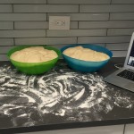 Video-chatting with my mom, Amy Wildes, before I braid the challah, bread traditionally eaten on the Sabbath.