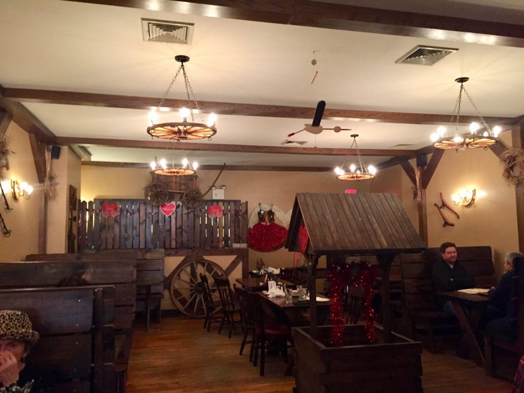 Karczma is decorated with traditional Polish village decor. The restaurant celebrated Valentine's Day but adding decorations for the holiday, as well. 