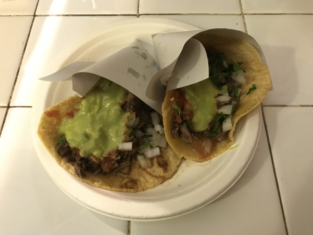 Carne asada taco, a classic Mexican dish